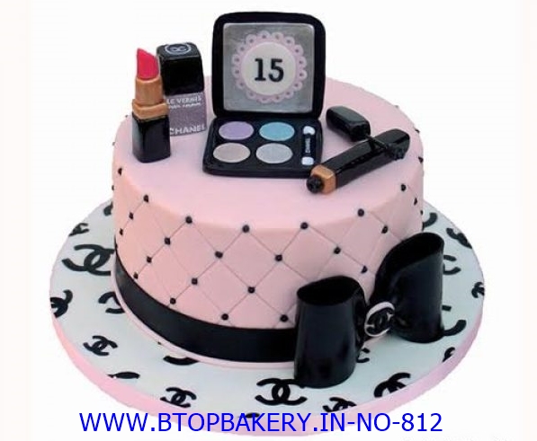 Wife Cake Design in Makeup Theme by Creme Castle