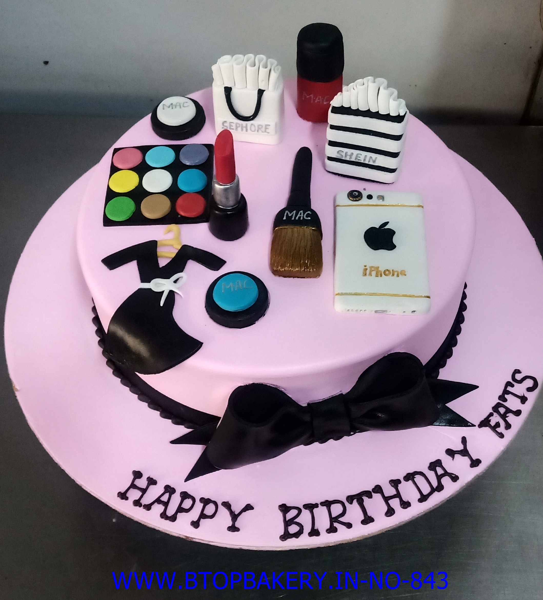 Book a Special MAC Makeup Theme Fondant Cake for Your Birthday Party |  Hyderabad