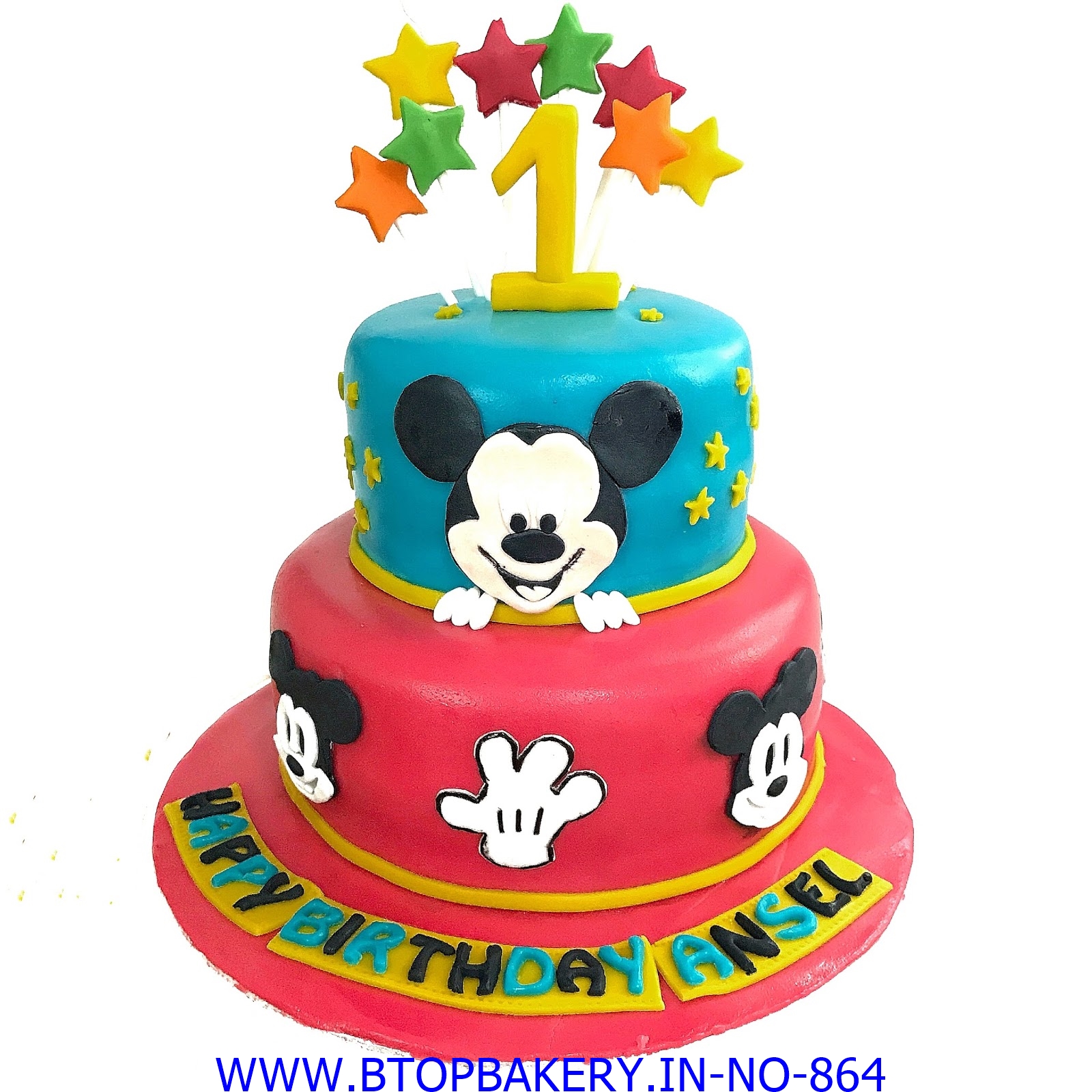 2 Tier M mouse clubhouse cake – Cake Fantastique